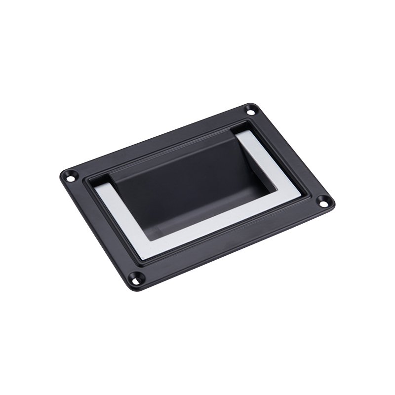 LS504-5-A ブラックプラスチックベースクロームドアハンドル